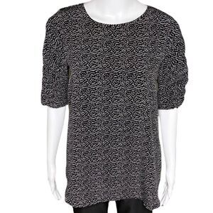 IMNYC Issac Mirzrahi by Dillards Short Ruched Sleeves Top Size Medium